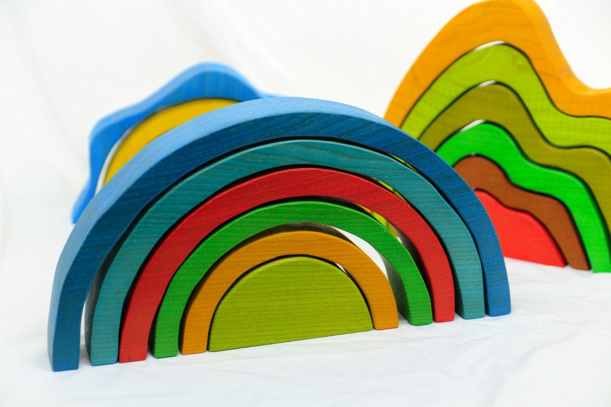 Large Coloured Rainbow Blocks