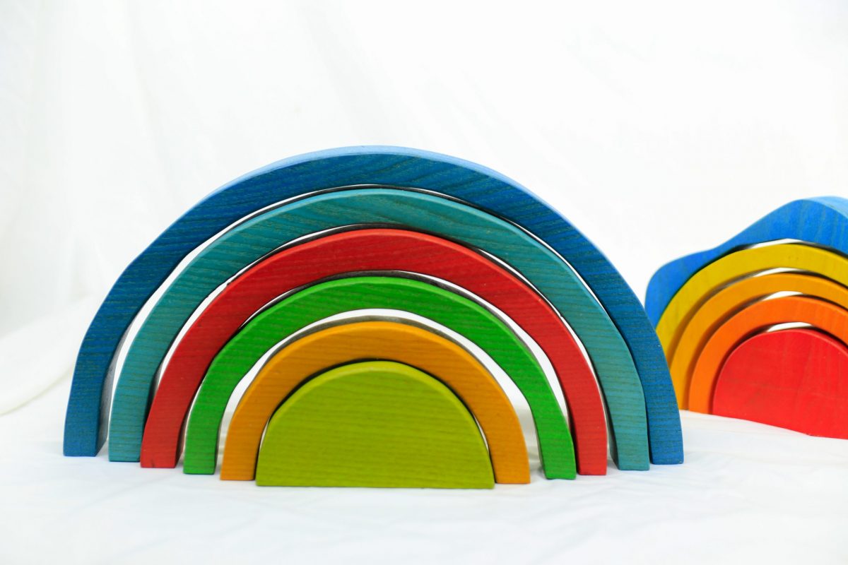 Large Coloured Rainbow Blocks