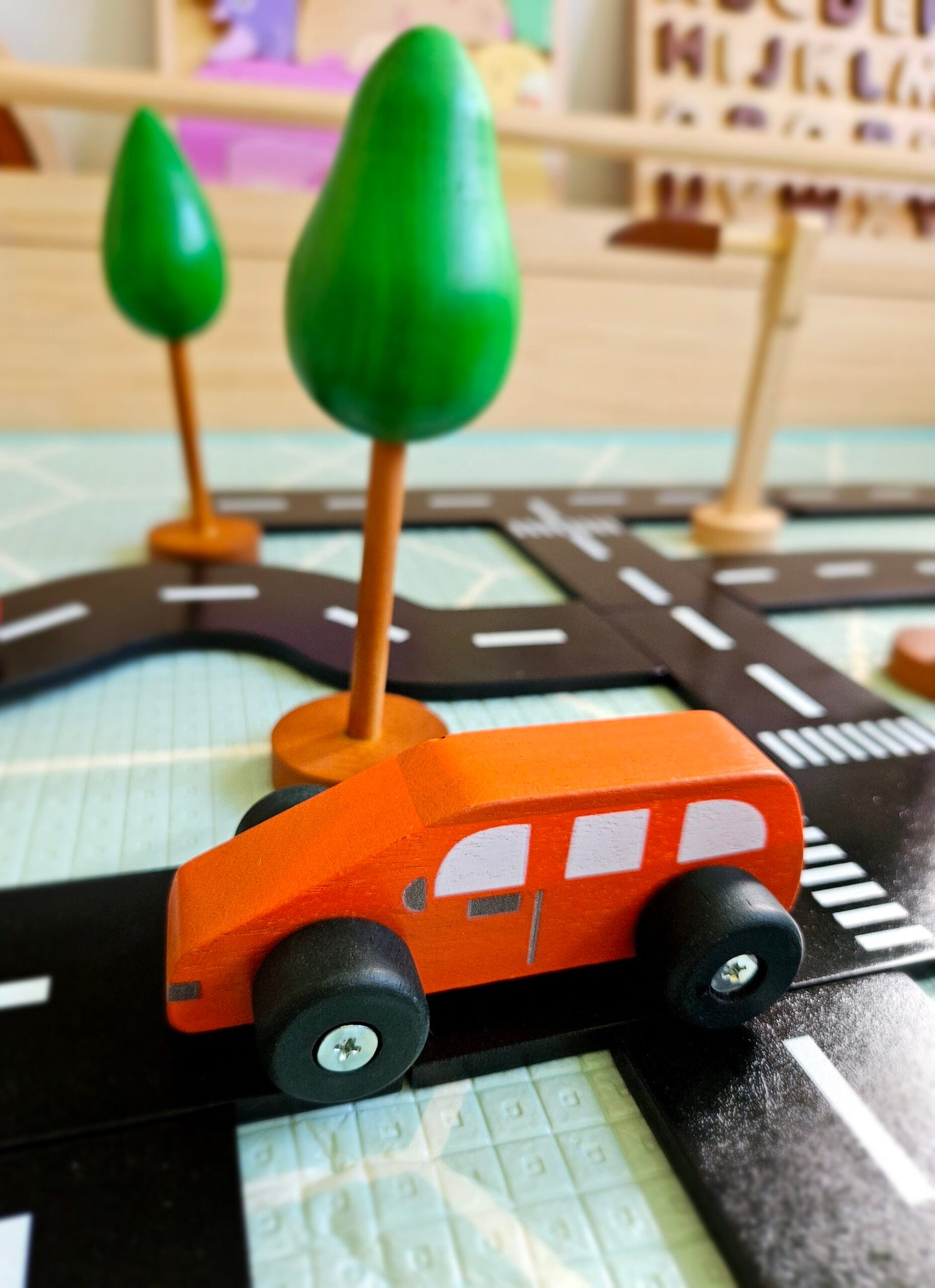 Coloured Wooden Cars