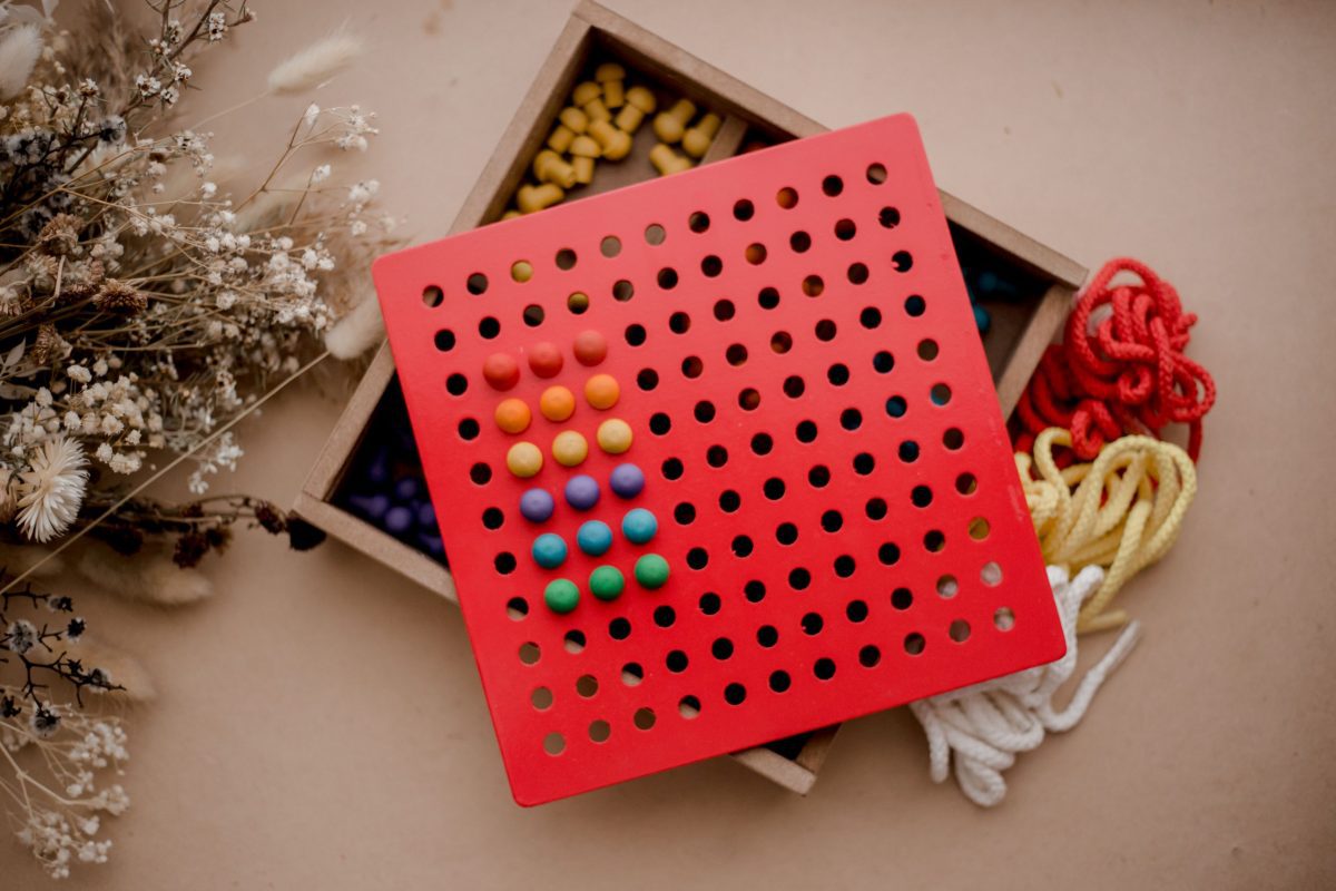 Froebel Peg and Lacing Board
