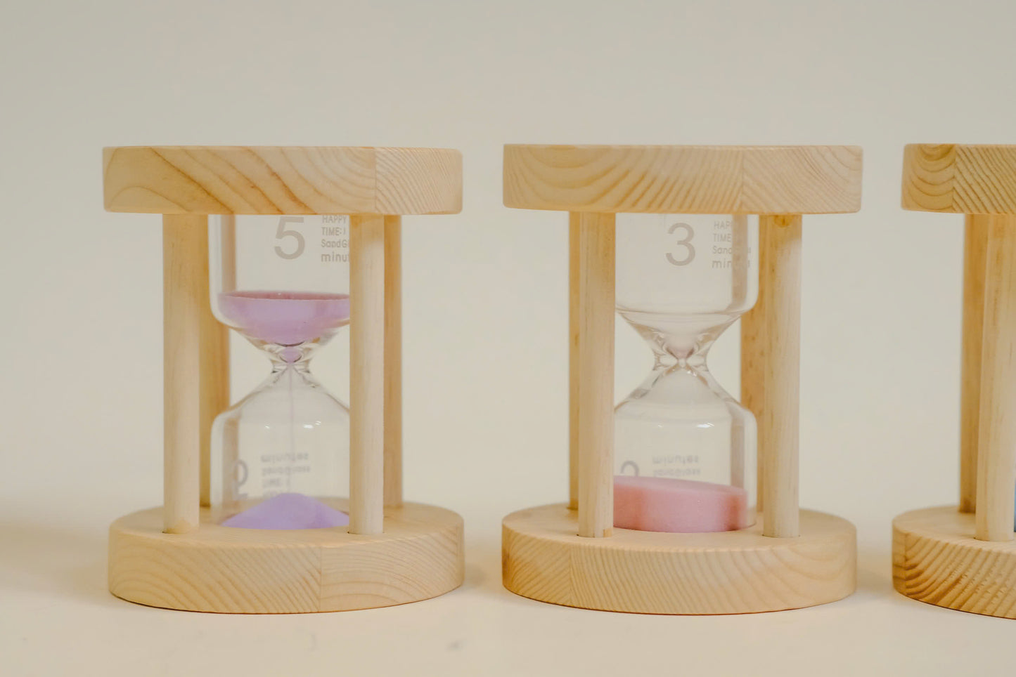 Wooden Sand Timers Set of 4