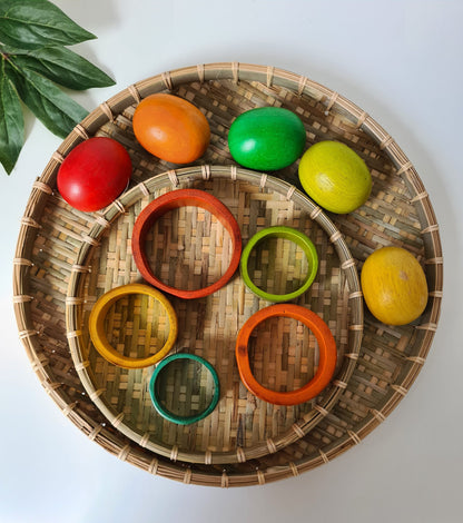 Circle Bamboo Trays
