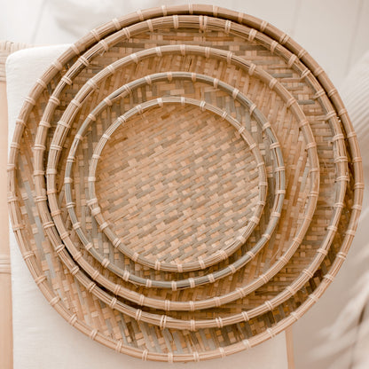 Circle Bamboo Trays