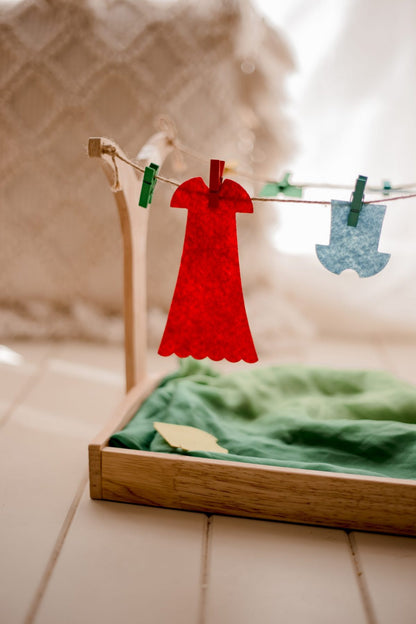 Montessori Clothes Hanging Play Set