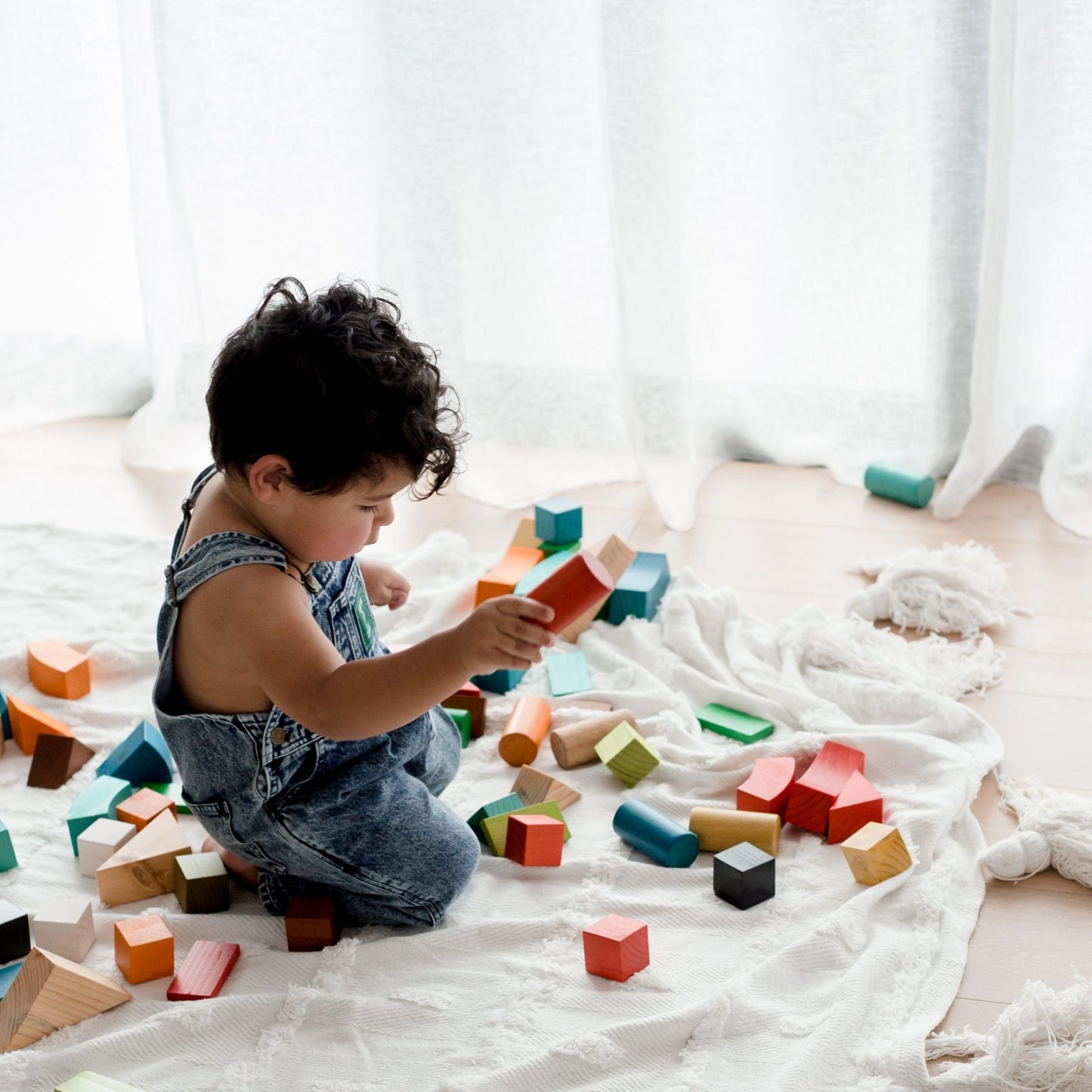 Jumbo Natural Rainbow Blocks 86 pcs