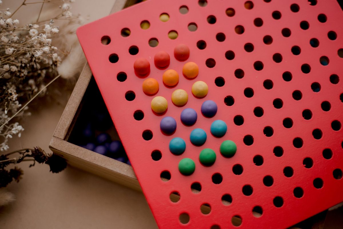 Froebel Peg and Lacing Board