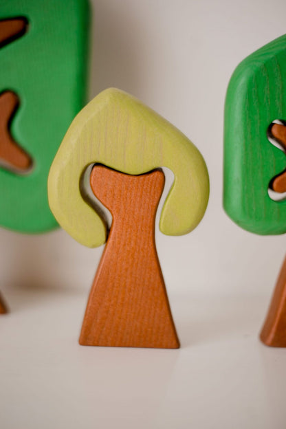 Coloured Wooden Trees