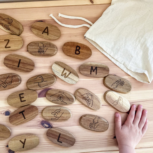Sign Language Stones Set of 26
