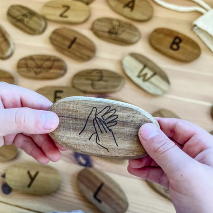 Sign Language Stones Set of 26