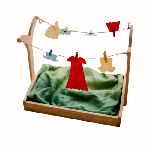 Montessori Clothes Hanging Play Set