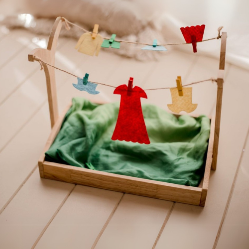 Montessori Clothes Hanging Play Set